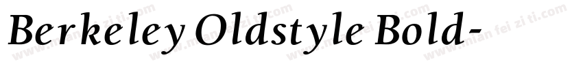 Berkeley Oldstyle Bold字体转换